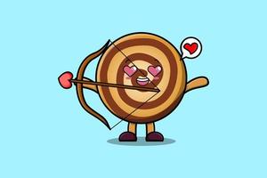 schattig tekenfilm karakter romantisch Cupido koekjes vector