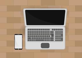 mockup voor laptop en smartphone vector