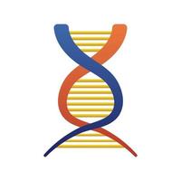 DNA-molecuul structuur geïsoleerde pictogram vector