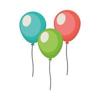 kleurrijke helium partij ballonnen vector