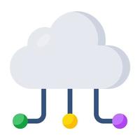 premium downloadpictogram van cloudnetwerken vector