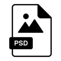 een verbazingwekkend vector icoon van psd het dossier, bewerkbare ontwerp