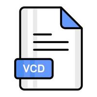 een verbazingwekkend vector icoon van vcd het dossier, bewerkbare ontwerp