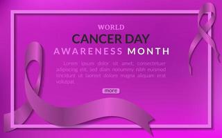 achtergrond wereld kanker dag campagne, gezondheidsbanner vector