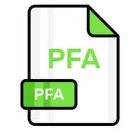 een verbazingwekkend vector icoon van pfa het dossier, bewerkbare ontwerp