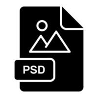 een verbazingwekkend vector icoon van psd het dossier, bewerkbare ontwerp