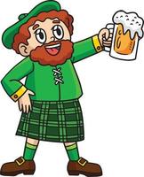 st. patricks Mens drinken bier tekenfilm clip art vector