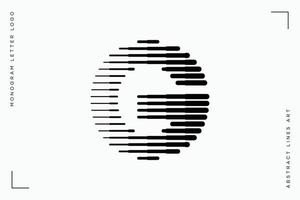 monogram brief g abstract modern lijnen kunst logo vector