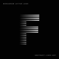 brief f abstract modern lijnen kunst monogram logo vector