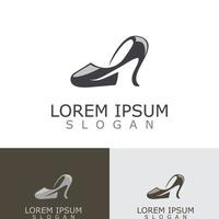 Dames schoenen logo ontwerp hoog hiel- mode icoon sjabloon vector voor bedrijf op te slaan