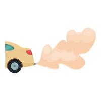 milieu auto rook icoon tekenfilm vector. gas- verkeer vector