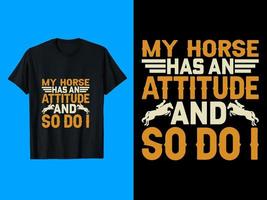 paard, typografie, vector t-shirt ontwerp