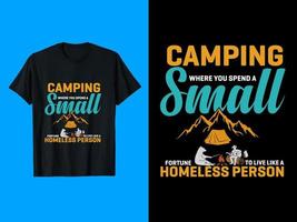 camping, typografie, vector t-shirt ontwerp