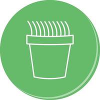 gras pot vector icoon