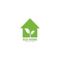 eco vriendelijk huis logo vector icoon illustratie
