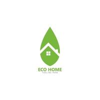 eco vriendelijk huis logo vector icoon illustratie
