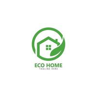 eco huis logo vector icoon illustratie