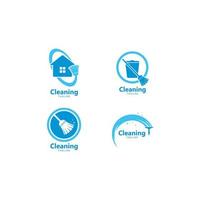 schoonmaak onderhoud logo vector icoon sjabloon