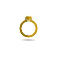 diamant ring logo vector icoon illustratie