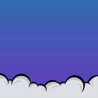 abstract blanco Purper sjabloon achtergrond met wolk in vlak ontwerp vector