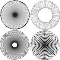 gemakkelijk 4 cirkel type patroon vector. vector