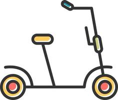 kick scooter vector icon