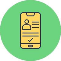smartphone ID kaart vector icoon