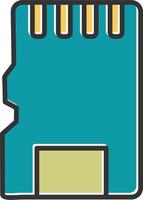 sd-kaart vector pictogram