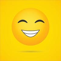 stralend gezicht met lachende ogen emoji vector