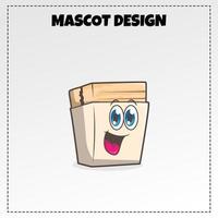 vector voedsel logo geroosterd brood mascotte illustratie vector ontwerp