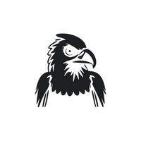 zwart en wit gemakkelijk logo met zoet adelaar vector