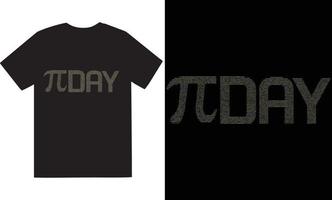 pi dag t-shirt ontwerp met echt pi waarden vector