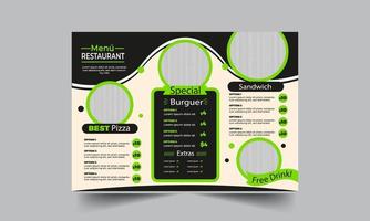 vrij vector modern restaurant menu voor hamburgers