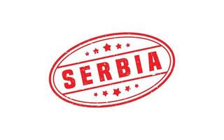 Servië postzegel rubber met grunge stijl Aan wit achtergrond vector