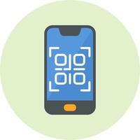 smartphone qr code vector icoon