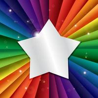 heldere vector de vakantiebanner van de regenboogviering met ster