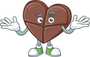 chocola bar liefde tekenfilm karakter stijl vector