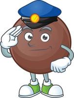 een afbeelding van rijk chocola bal tekenfilm karakter vector