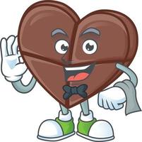 chocola bar liefde tekenfilm karakter stijl vector