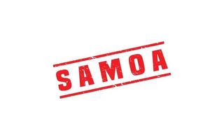 Samoa postzegel rubber met grunge stijl Aan wit achtergrond vector