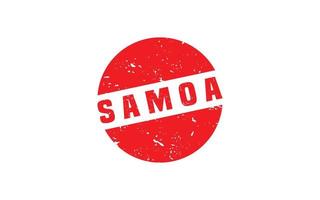 Samoa postzegel rubber met grunge stijl Aan wit achtergrond vector