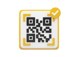 qr code 3d illustratie vector element transparant