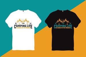 ik liefde camping leven is mooi zo in de bossen camping t overhemd ontwerp vector