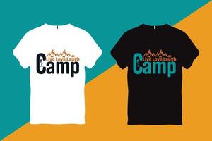 leven liefde lach kamp camping t overhemd ontwerp vector