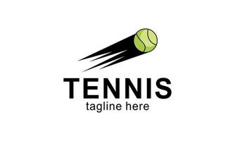 tennis racket en bal logo ontwerp vector