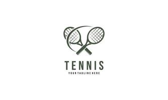 tennis racket en bal logo ontwerp vector