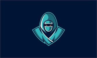 e-sport Ninja mascotte karakter logo vector