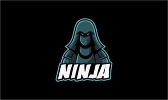 e-sport Ninja mascotte karakter logo vector