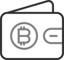 bitcoin portemonnee vector pictogram