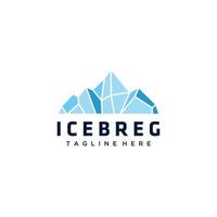 ijsberg, ijs top steen berg logo ontwerp illustratie vector